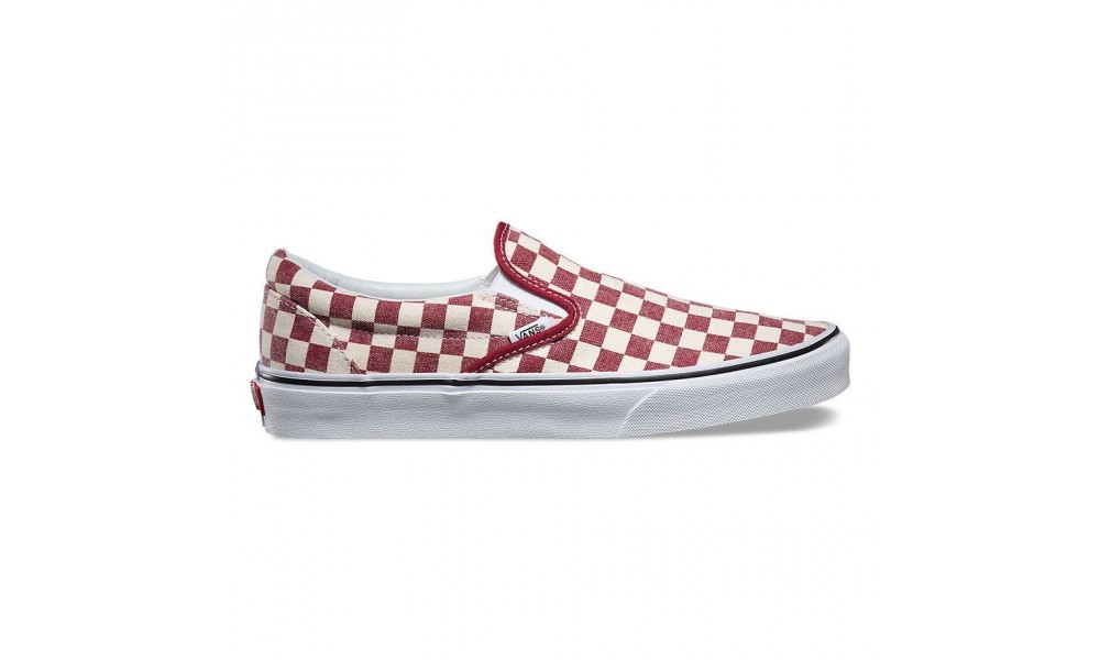 All over checkerboard vans slip on best sale